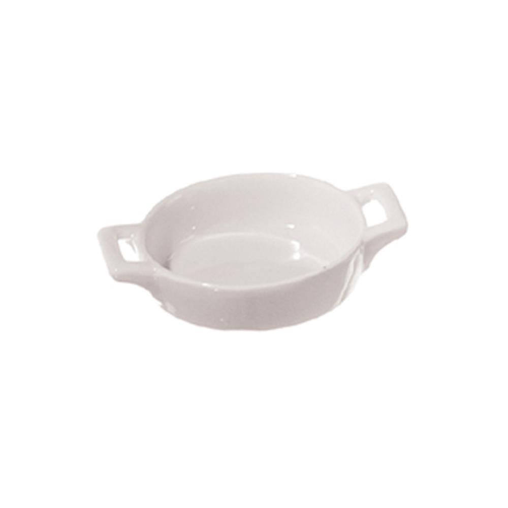 PORCELLANA BIANCA MINI CASSERUOLA ROTONDA