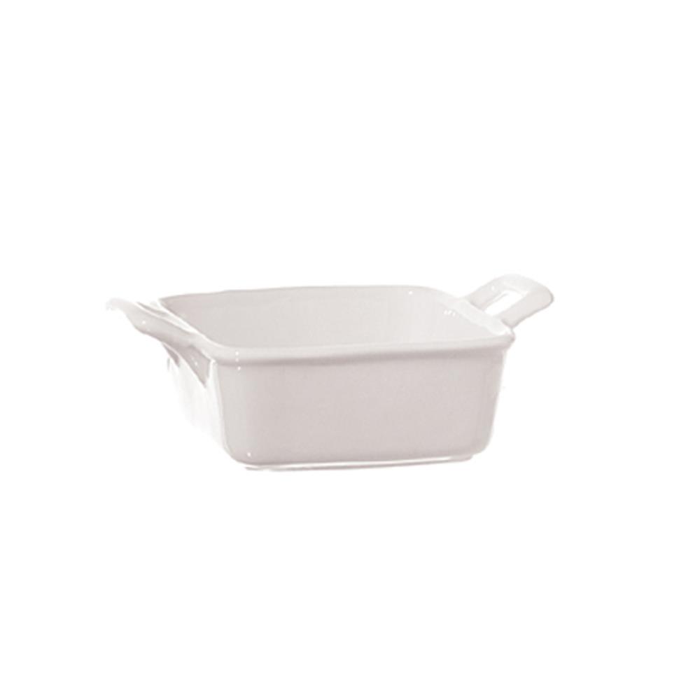 PORCELLANA BIANCA MINI CASSERUOLA QUADRATA