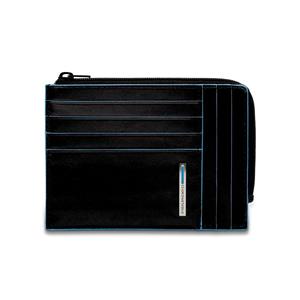 PIQUADRO BUSTINA PORTAMONETE BLUE SQUARE