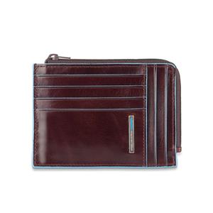 PIQUADRO BUSTINA PORTAMONETE BLUE SQUARE