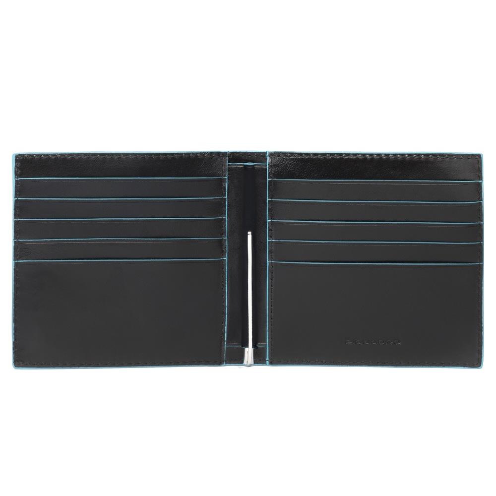 Piquadro Portafoglio Con Molla Ferma Banconote Blu Square - Portafogli Blue  Square