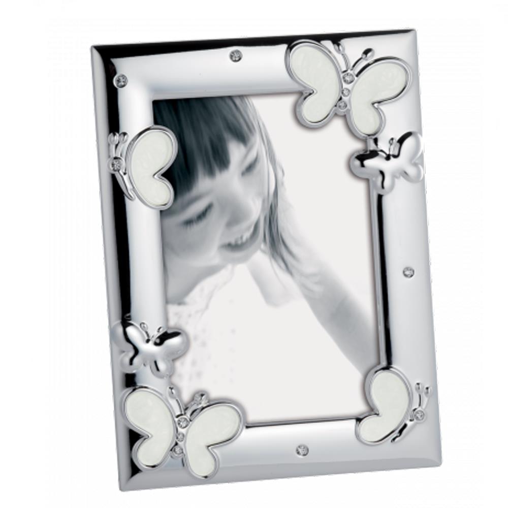 Mascagni Cornice In Metallo Con Farfalle Portafoto Kids