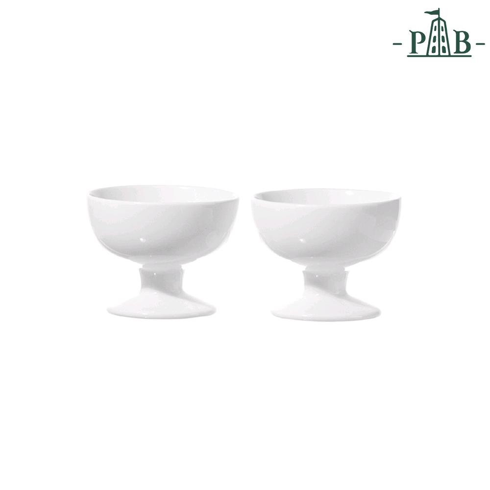 PORCELLANA BIANCA SET 2 COPPE GELATO CONVIVIO