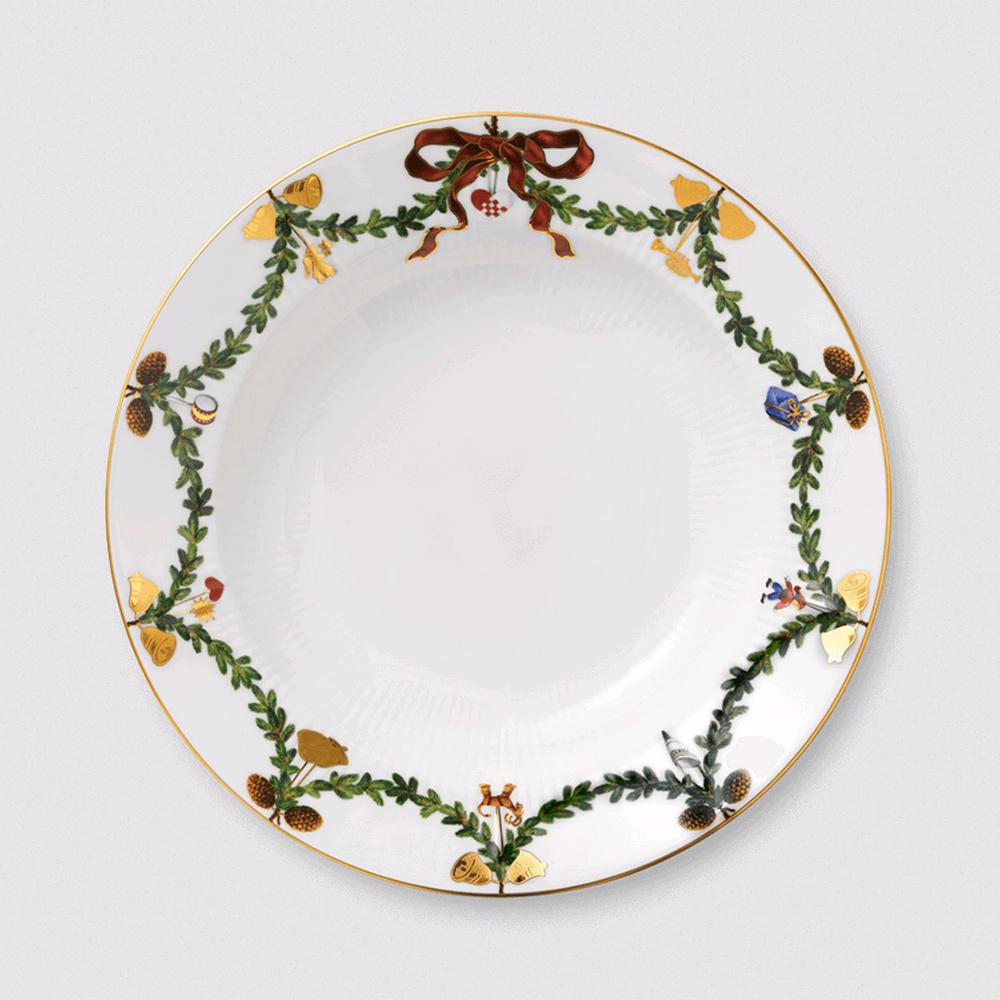 ROYAL COPENHAGEN PIATTO DOLCE STAR FLUTED CHRISTMAS