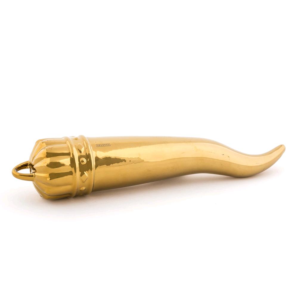 SELETTI IL MIO CORNETTO IN PORCELLANA GOLD