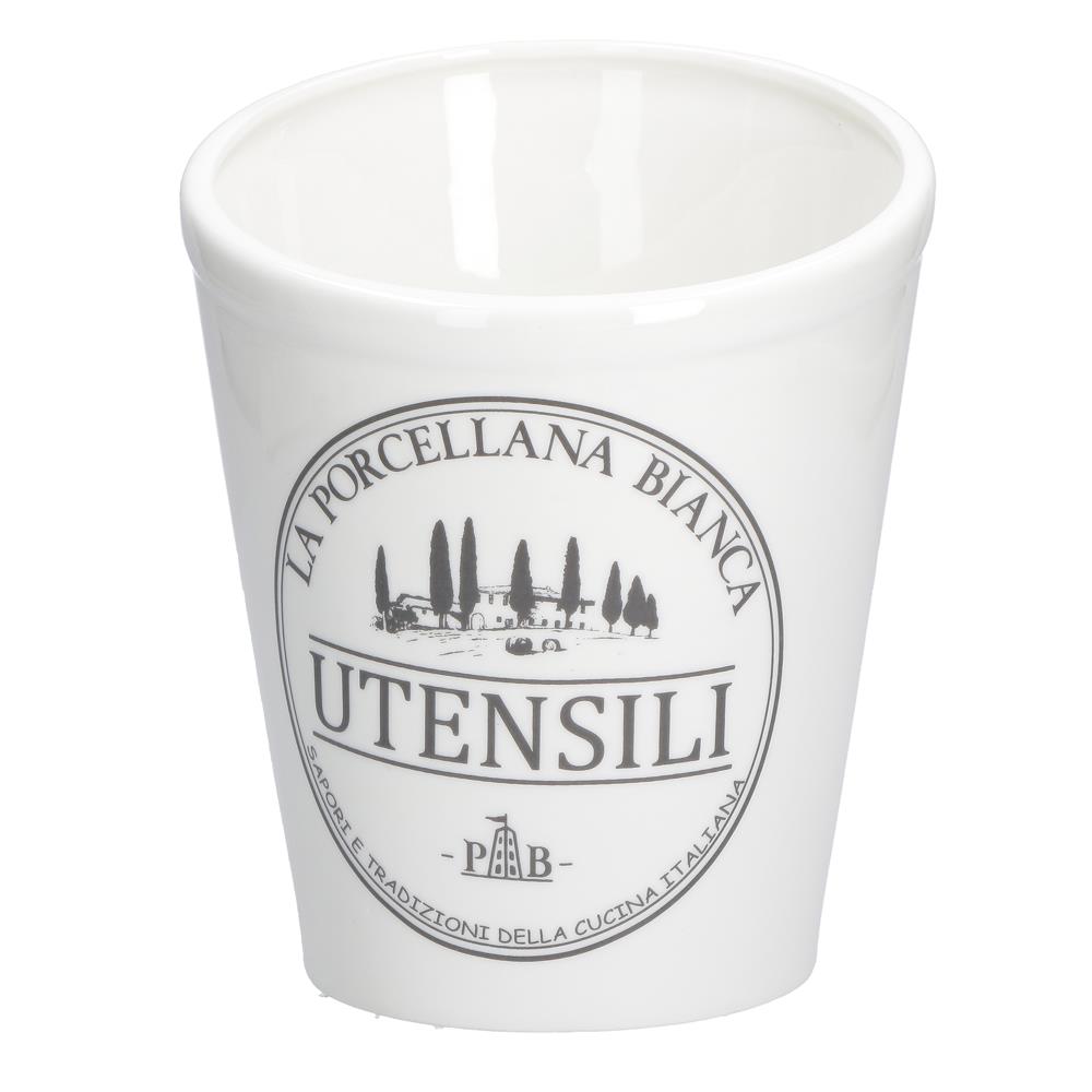 PORCELLANA BIANCA PORTA UTENSILI 