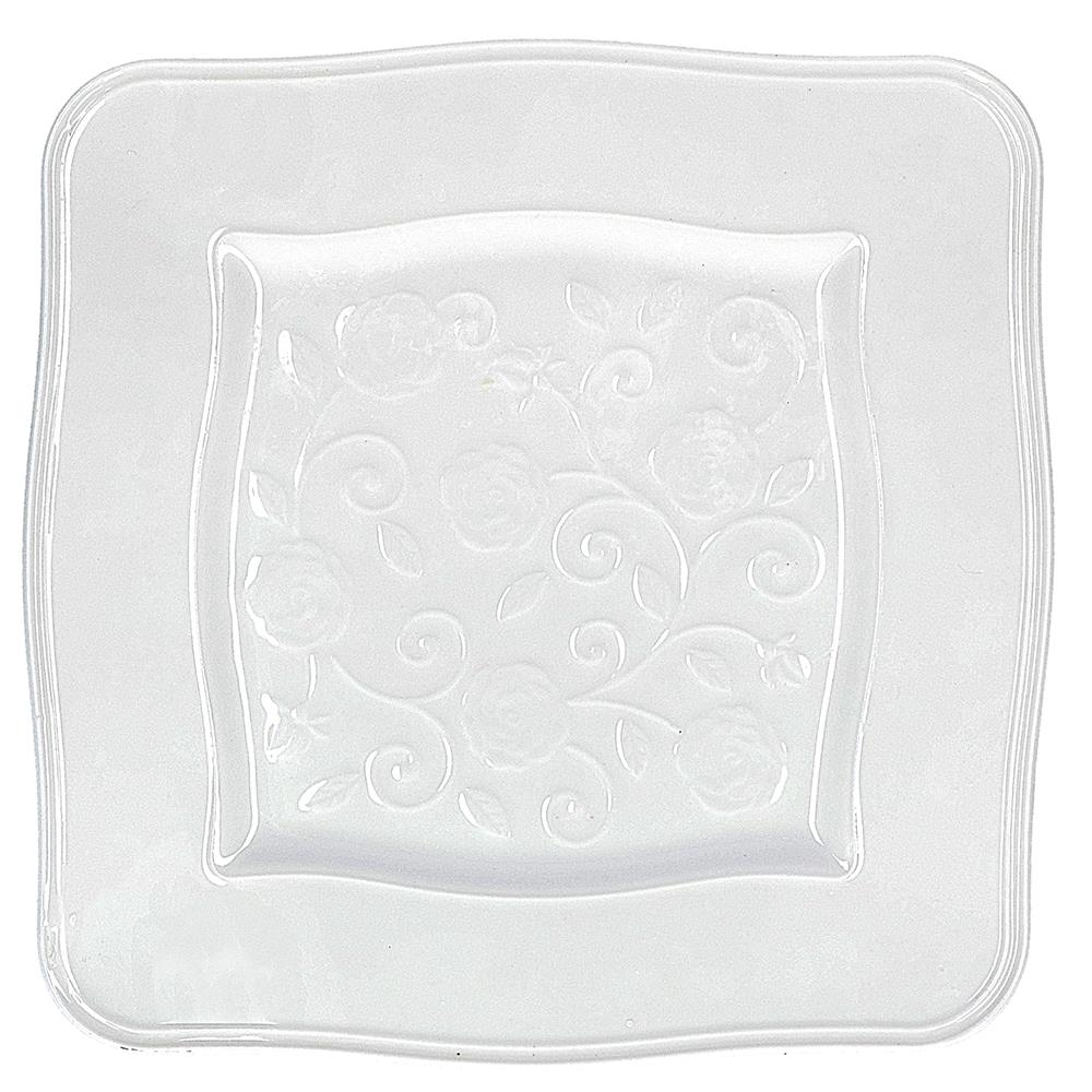 PORCELLANA BIANCA PIATTO QUADRATO FLORENTINA