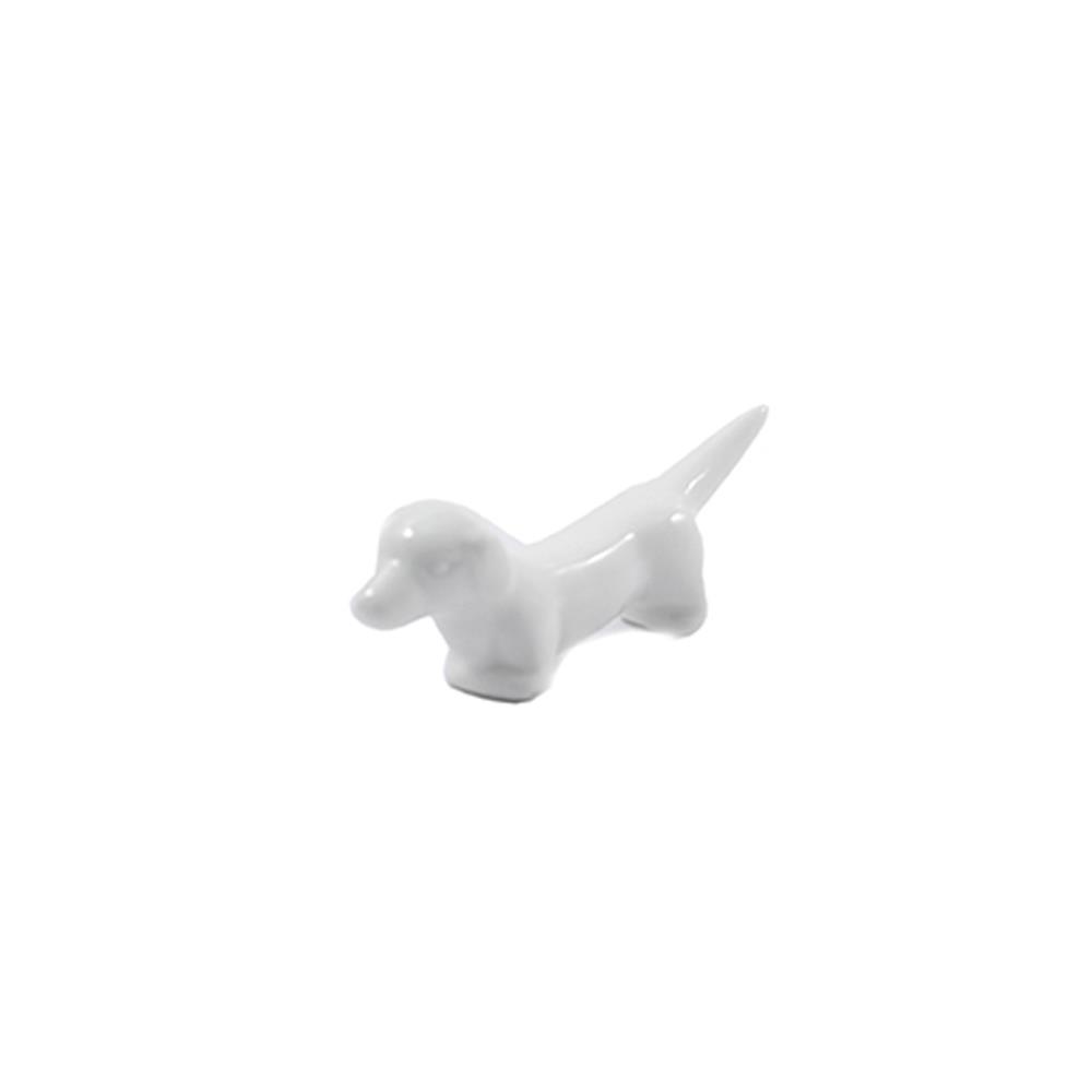 PORCELLANA BIANCA SET 6 APPOGGIA POSATE CANE