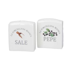 Porcellana Bianca Set Sale E Pepe Deco Conserva