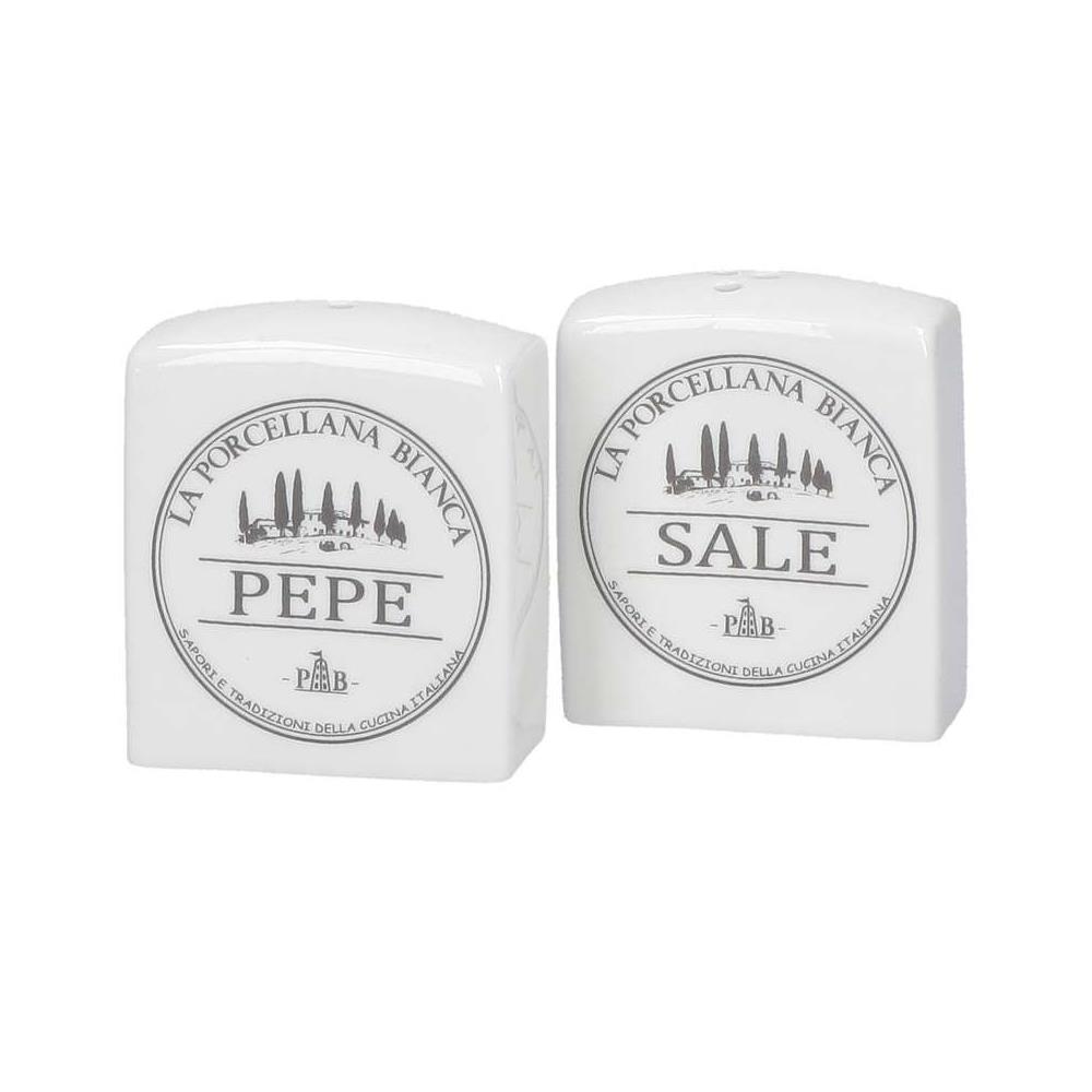 PORCELLANA BIANCA SET SALE E PEPE CONSERVA