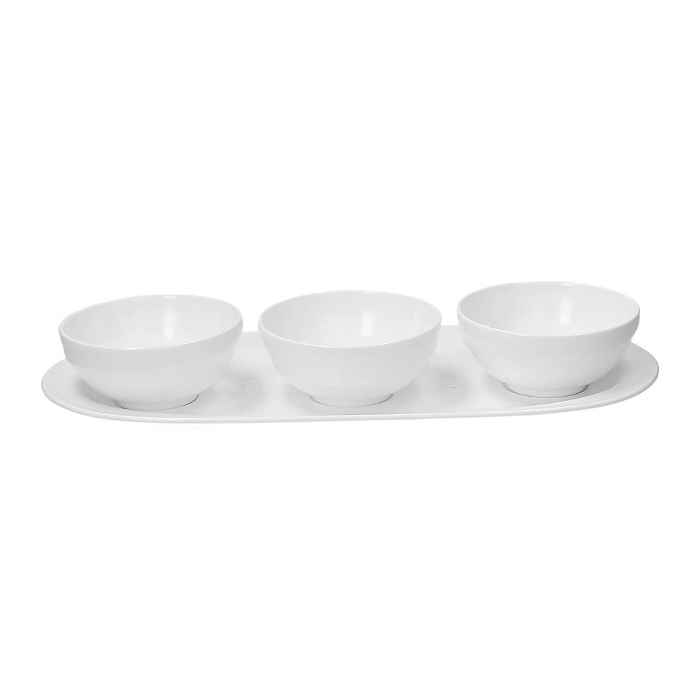 FONTEBASSO SET ANTIPASTIERA 4 PEZZI ICON WHITE