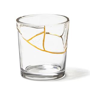 Seletti Bicchiere In Vetro Decoro N3 Kintsugi