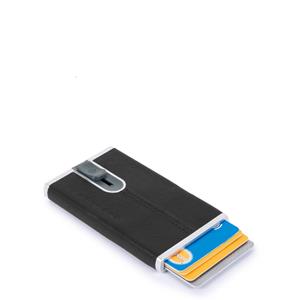 PIQUADRO PORTACARTE DI CREDITO SCORREVOLE BLACK SQUARE