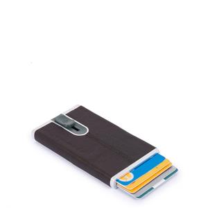 PIQUADRO PORTACARTE DI CREDITO SCORREVOLE BLACK SQUARE
