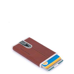 PIQUADRO PORTACARTE DI CREDITO SCORREVOLE BLACK SQUARE