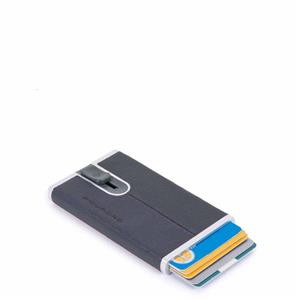 PIQUADRO PORTACARTE DI CREDITO SCORREVOLE BLACK SQUARE