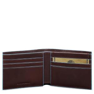 PIQUADRO PORTAFOGLIO UOMO IN PELLE BLUE SQUARE 
