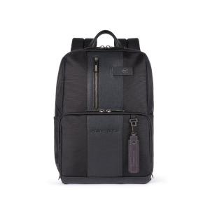 PIQUADRO BRIEF 2 ZAINO MEDIO IN PELLE E TESSUTO RICICLATO