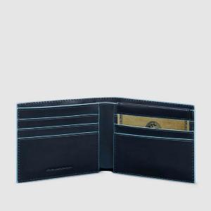 PIQUADRO PORTAFOGLIO UOMO IN PELLE BLUE SQUARE 