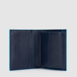 PIQUADRO BLUE SQUARE PORTAFOGLIO UOMO VERTICALE
