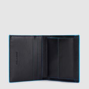 PIQUADRO BLUE SQUARE PORTAFOGLIO UOMO VERTICALE