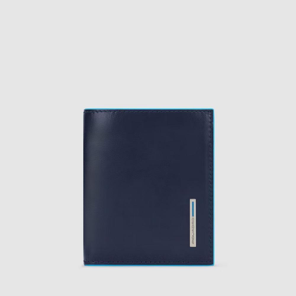 PIQUADRO BLUE SQUARE PORTAFOGLIO UOMO VERTICALE