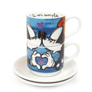 EGAN MICKEY E MINNIE SET 2 TAZZE CAFFE' IMPILABILI BLU