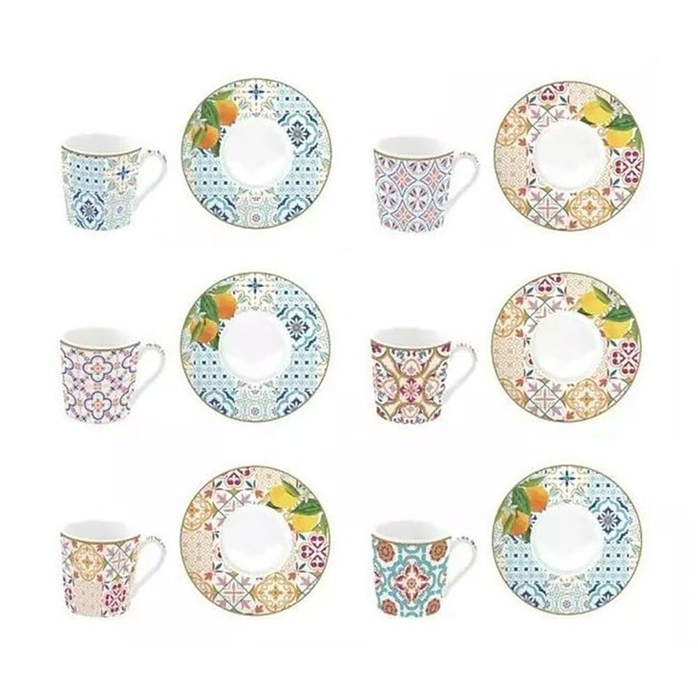 EASY LIFE SIRACUSA SET 6 TAZZE ESPRESSO CON PIATTINO
