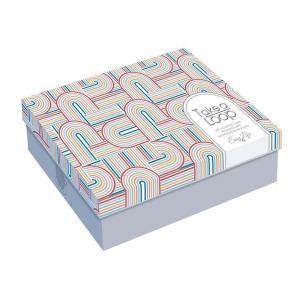 EASY LIFE TAKE A LOOP SET 4 TAZZE ESPRESSO CON PIATTINO ACACIA
