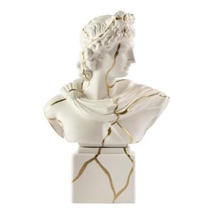 SBORDONE CAPODIMONTE APOLLO BUSTO KINTSUGI