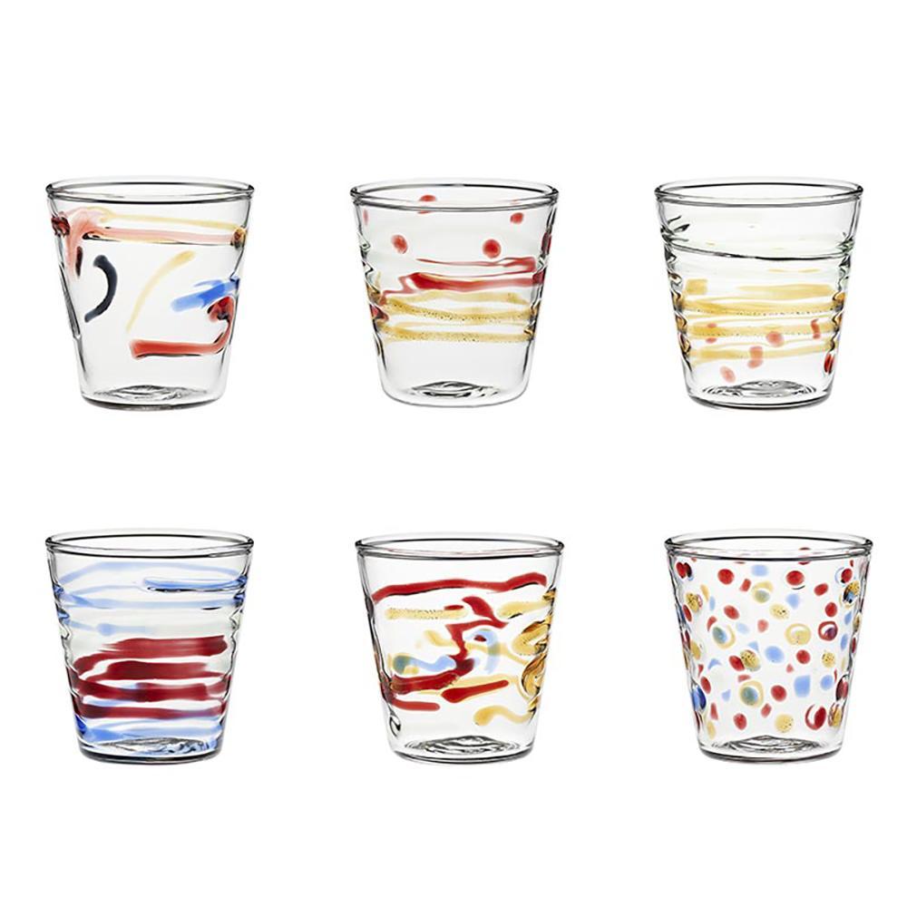 GALBIATI MILANO CARNIVAL SET 6 BICCHIERI LIQUORE