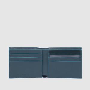 PIQUADRO PORTAFOGLIO UOMO IN PELLE BLUE SQUARE 