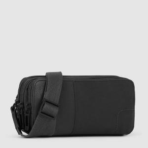 Piquadro Astuccio In Tessuto Riciclato E Pelle