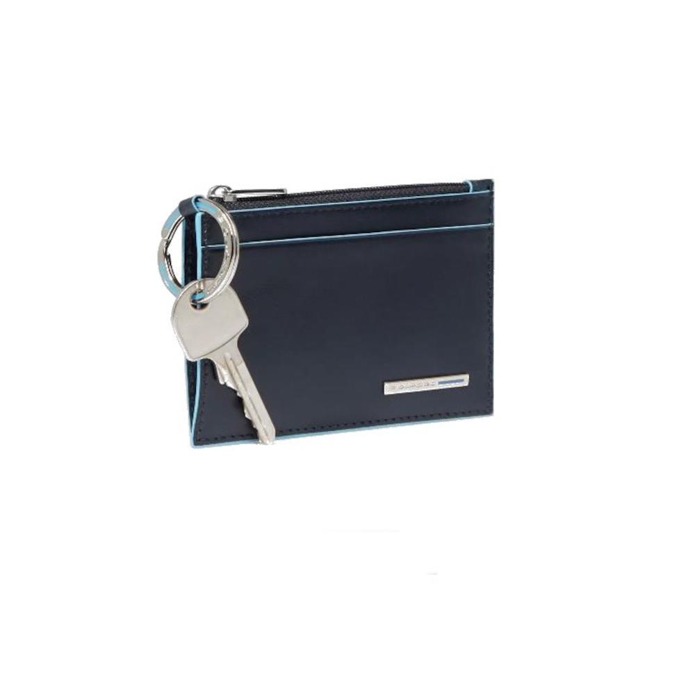 PIQUADRO BLUE SQUARE BUSTINA PORTACARTE E PORTACHIAVI