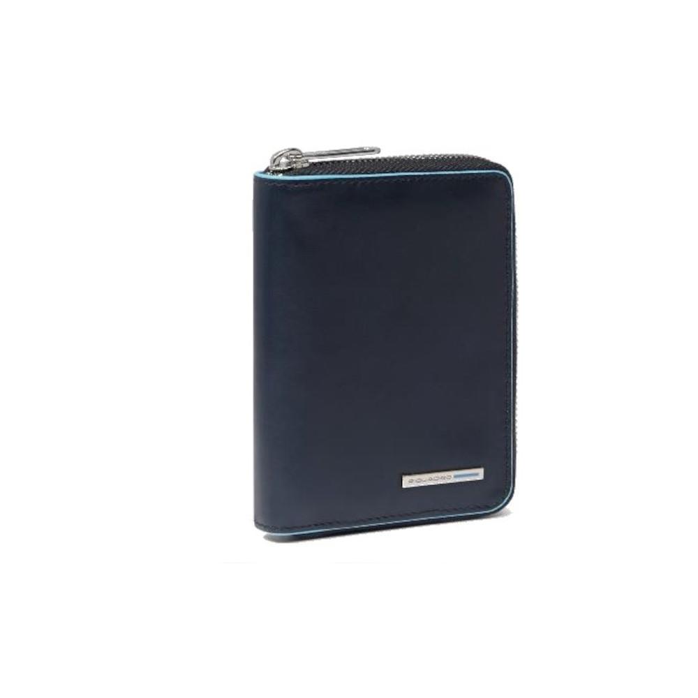 PIQUADRO BLUE SQUARE PORTAFOGLIO ZIP AROUND