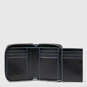 PIQUADRO BLUE SQUARE PORTAFOGLIO ZIP AROUND