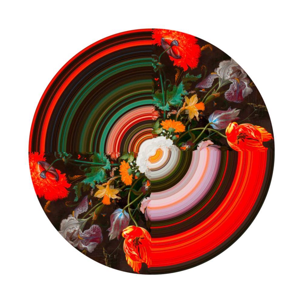 QEEBOO GLITCH ROUND HALF TAPPETO