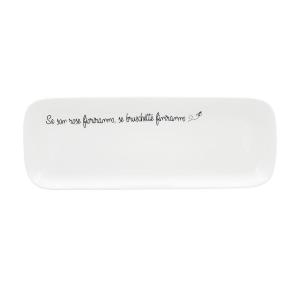 PORCELLANA BIANCA GLI ONESTI VASSOIO RETTANGOLARE 30X11 CM
