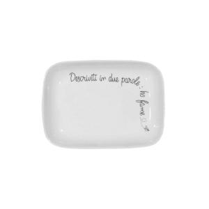 PORCELLANA BIANCA GLI ONESTI VASSOIO RETTANGOLARE 10X15 CM