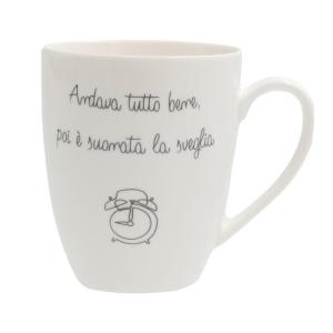 PORCELLANA BIANCA GLI ONESTI MUG BUONGIORNO