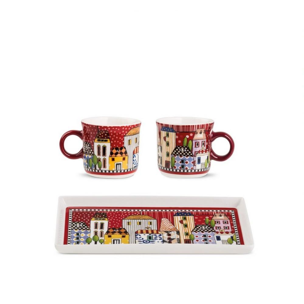 EGAN PAESE MIO SET MINI MUG E VASSOIO 