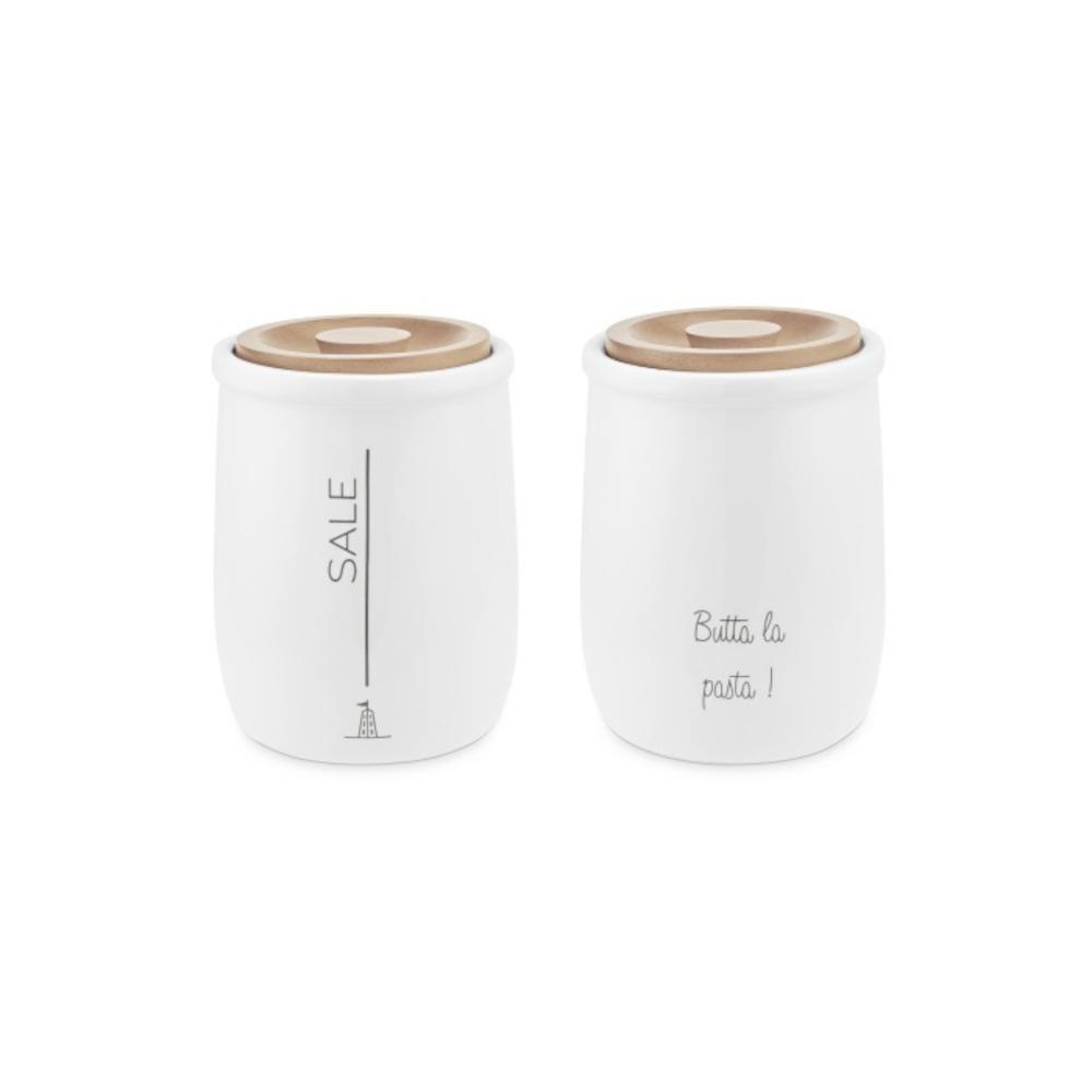 PORCELLANA BIANCA GLI ONESTI BARATTOLO SALE GROSSO