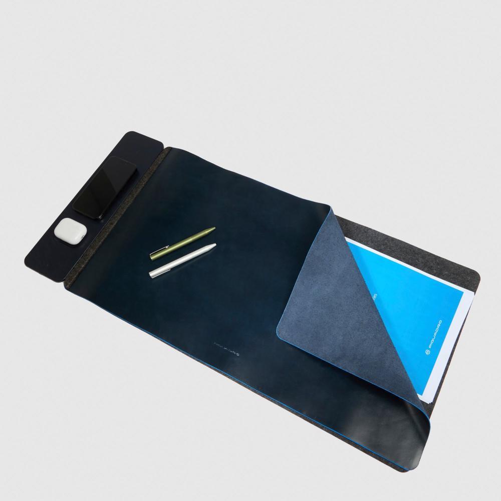 PIQUADRO BLACK SQUARE SOTTOMANO CON BASI RICARICA WIRELESS