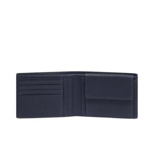 PIQUADRO PORTAFOGLI IN TESSUTO RICICLATO CON PORTAMONETE