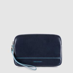 PIQUADRO BLUE SQUARE ASTUCCIO IN PELLE 