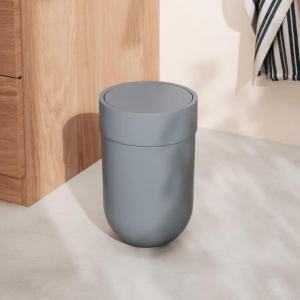 Cestino Rifiuti Decorativo In Ceramica - Rotondo, Design Bohémien Beige Sabbia - Per Bagno, Cucina, Camera