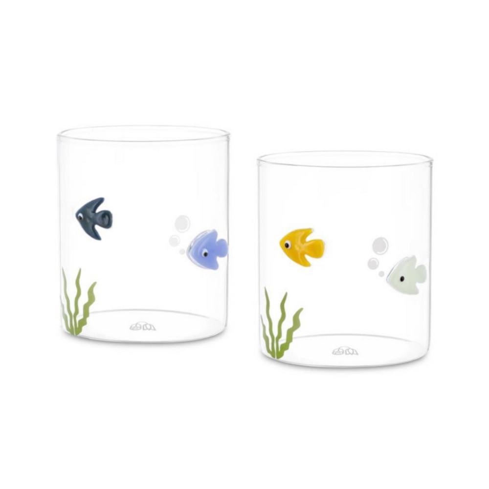 ROSE&TULIPANI LIEVE SET 2 BICCHIERI PESCI