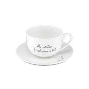 PORCELLANA BIANCA GLI ONESTI TAZZA COLAZIONE