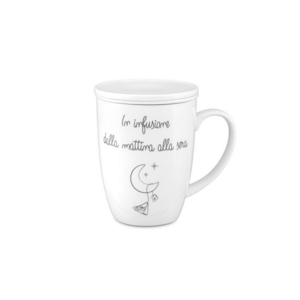 PORCELLANA BIANCA GLI ONESTI TISANIERA