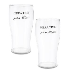 PORCELLANA BIANCA I GARBATI SET 2 BICCHIERI BIRRA